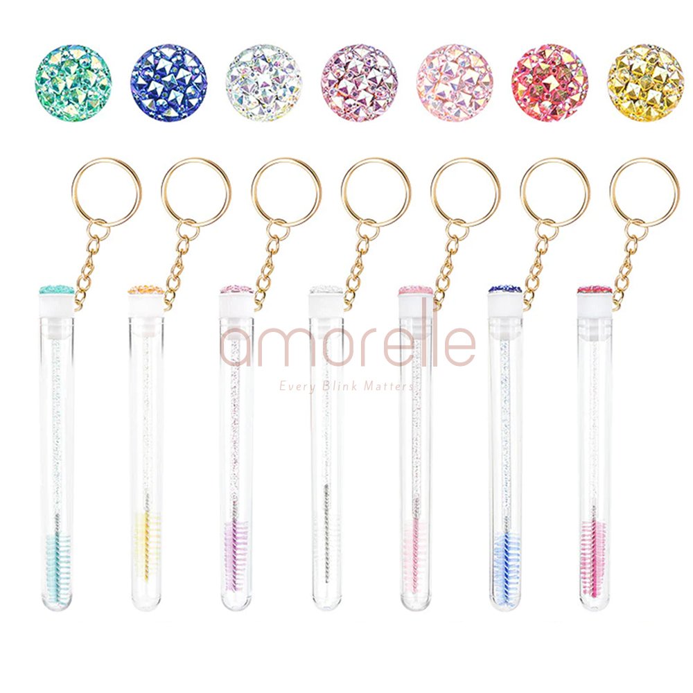 Disposable Eyelash Spoolies Brushes with Ring