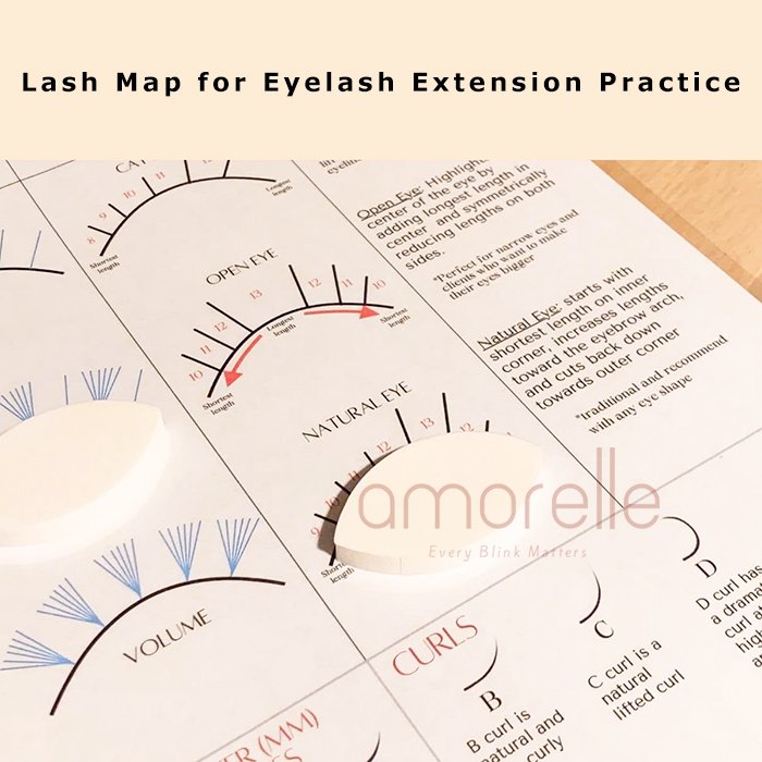 Eyelash Extension Practice Map