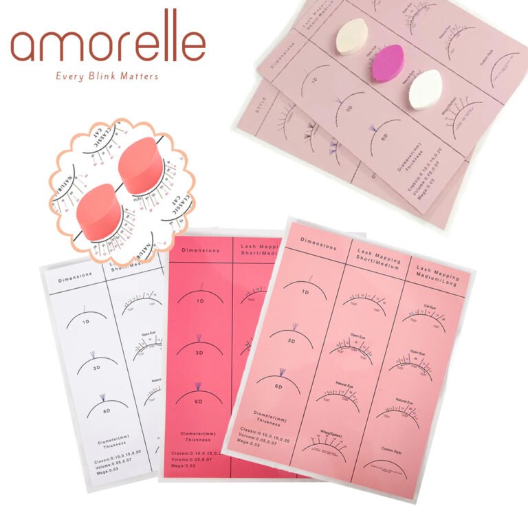 Beginner Practice Chart Reusable Double Sided Lash Map for Lash ...