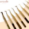 Titanium Gold Eyelash Extension Tweezers
