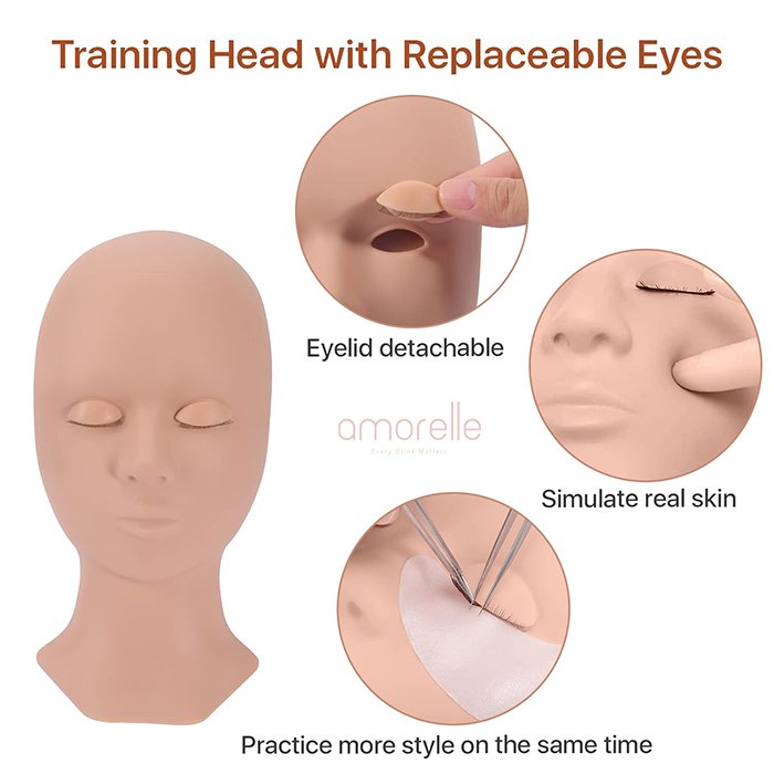 Professional Practice Mannequin Head with Removable Eyelids